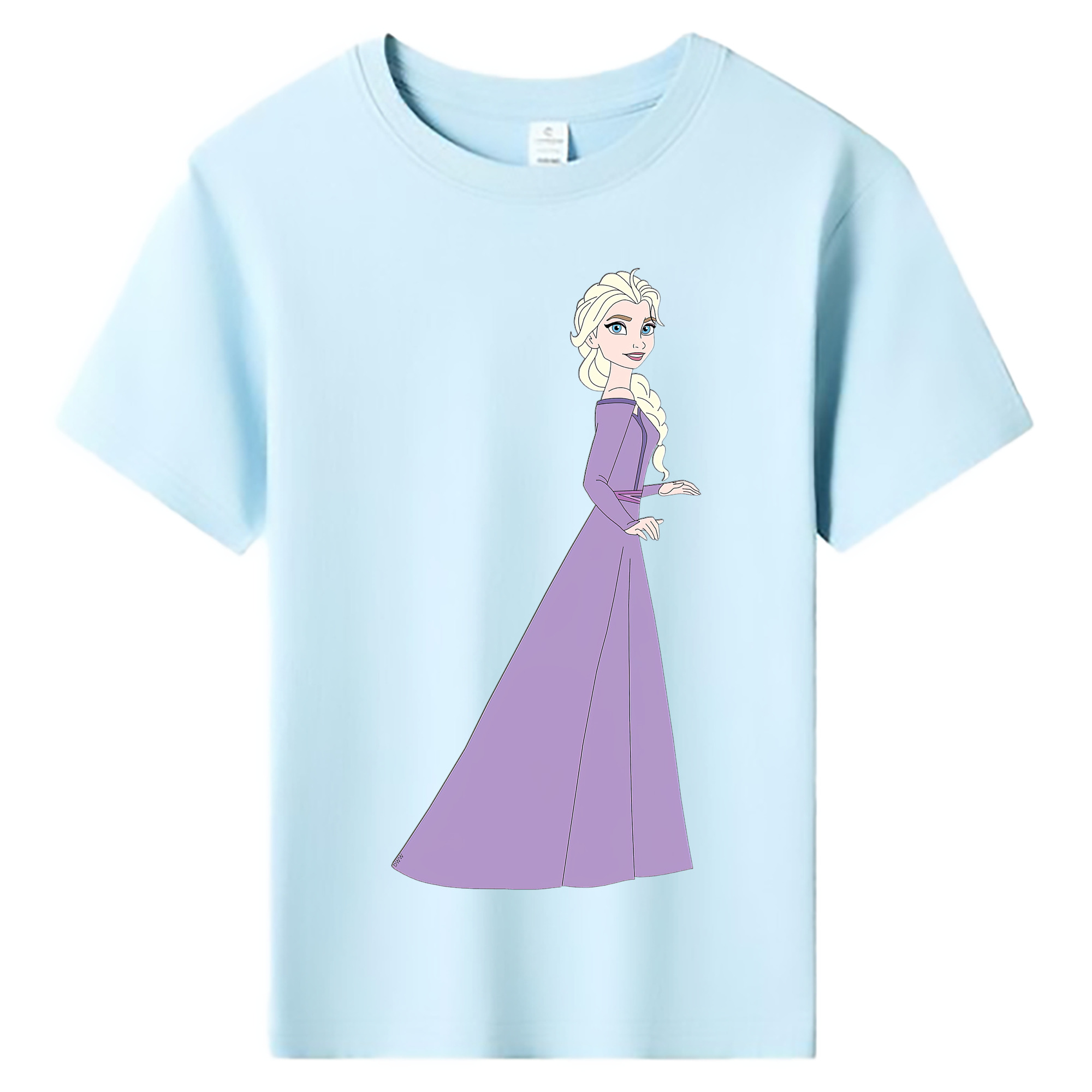 （画像用） アナと雪の女王 アンナ エルサ Frozen Anna Elsa 綿100％キッズTシャツ（フロントプリント）